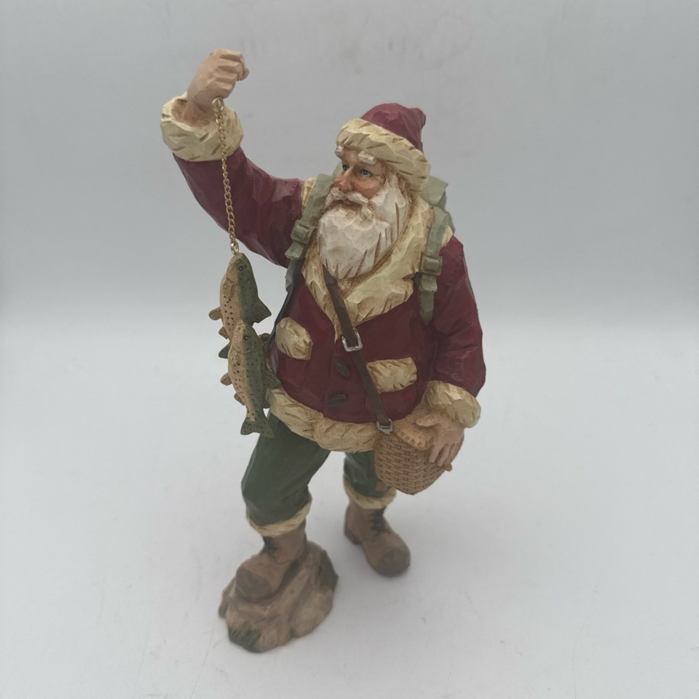VTG Midwest of Cannon Falls Fishing Santa Claus The Catch of The Day 8” Figure